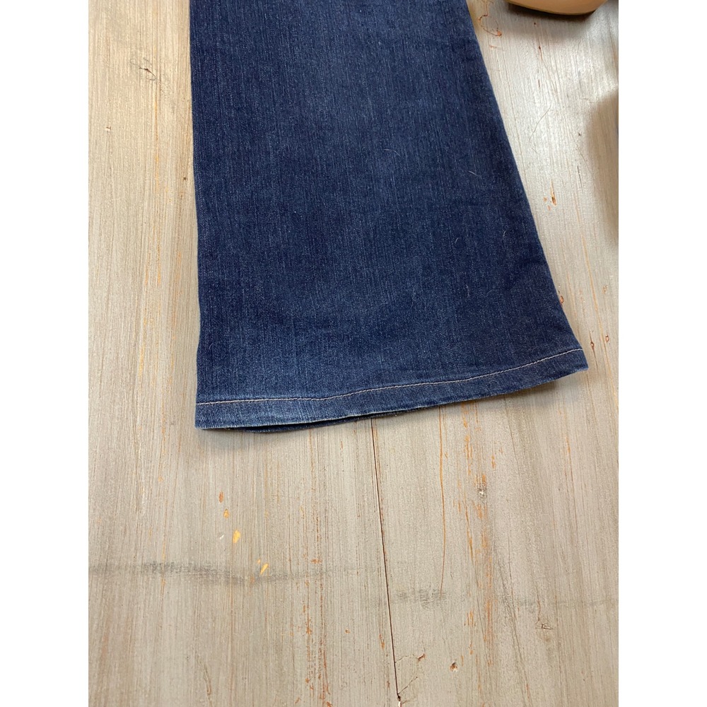 Paige Holly Petite Flare Jeans Dark Wash Blue Denim Size 26 Made in USA - Picture 9 of 16